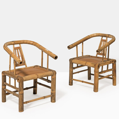 Deux Fauteuils En Bambou Chine