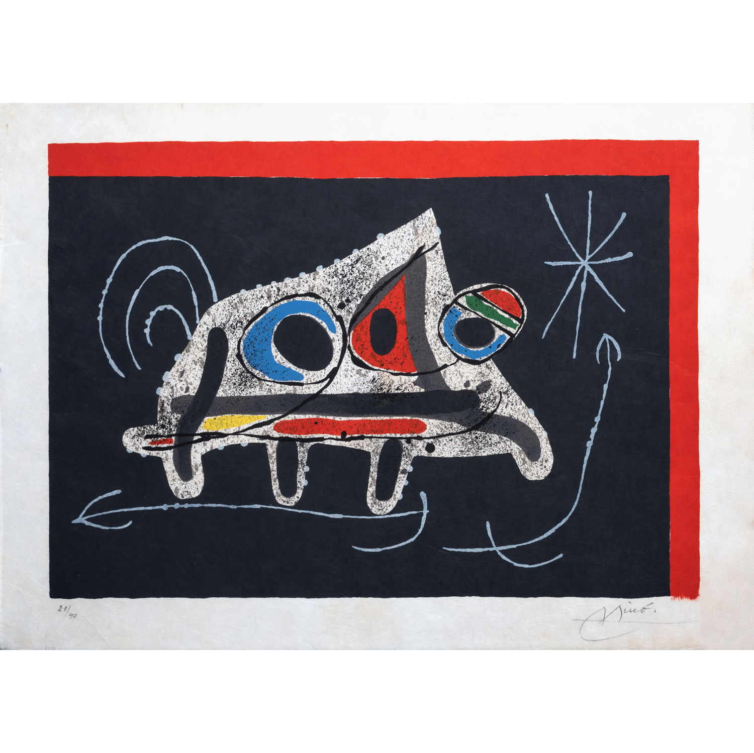 Joan Miro (1893-1983) Le lézard aux plumes d'or, planche 1 - 1971