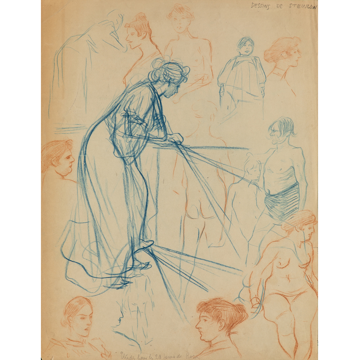 Théophile Alexandre Steinlen (1859-1923) Ensemble de trois dessins