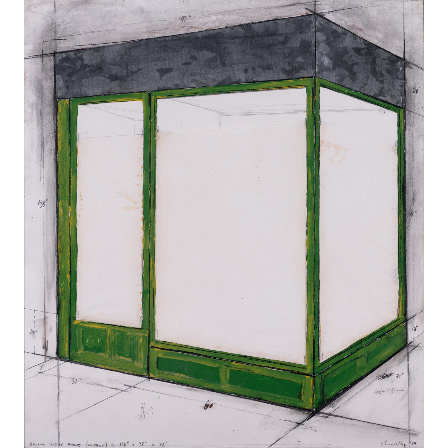 ƒ Christo et Jeanne-Claude (né en 1935 et 1935-2009) Green store front...