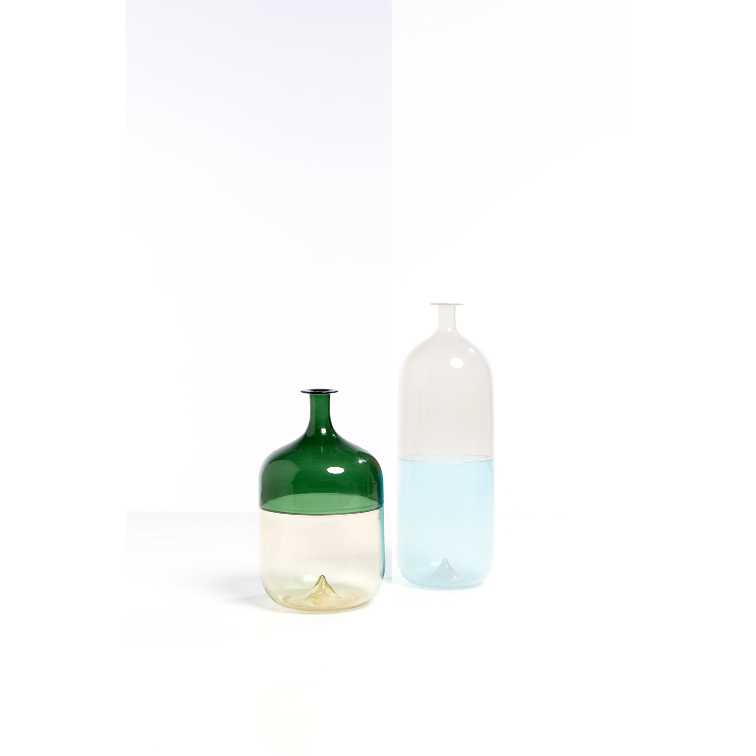 Tapio Wirkkala (1915-1985) Bolle Bottle Blown glass Venini edition  (manufacturer's label) Engraved 'Venini Italia' Creat...