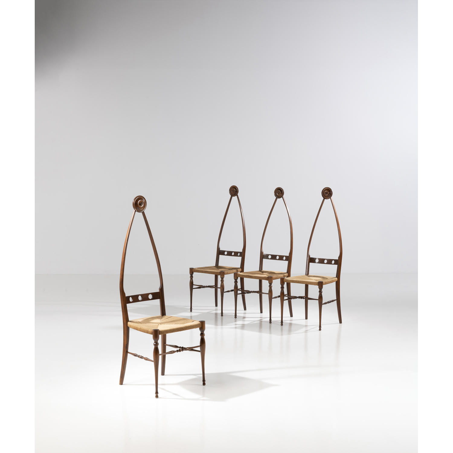 Pozzi and Verga (20th c.) Set of four chairs