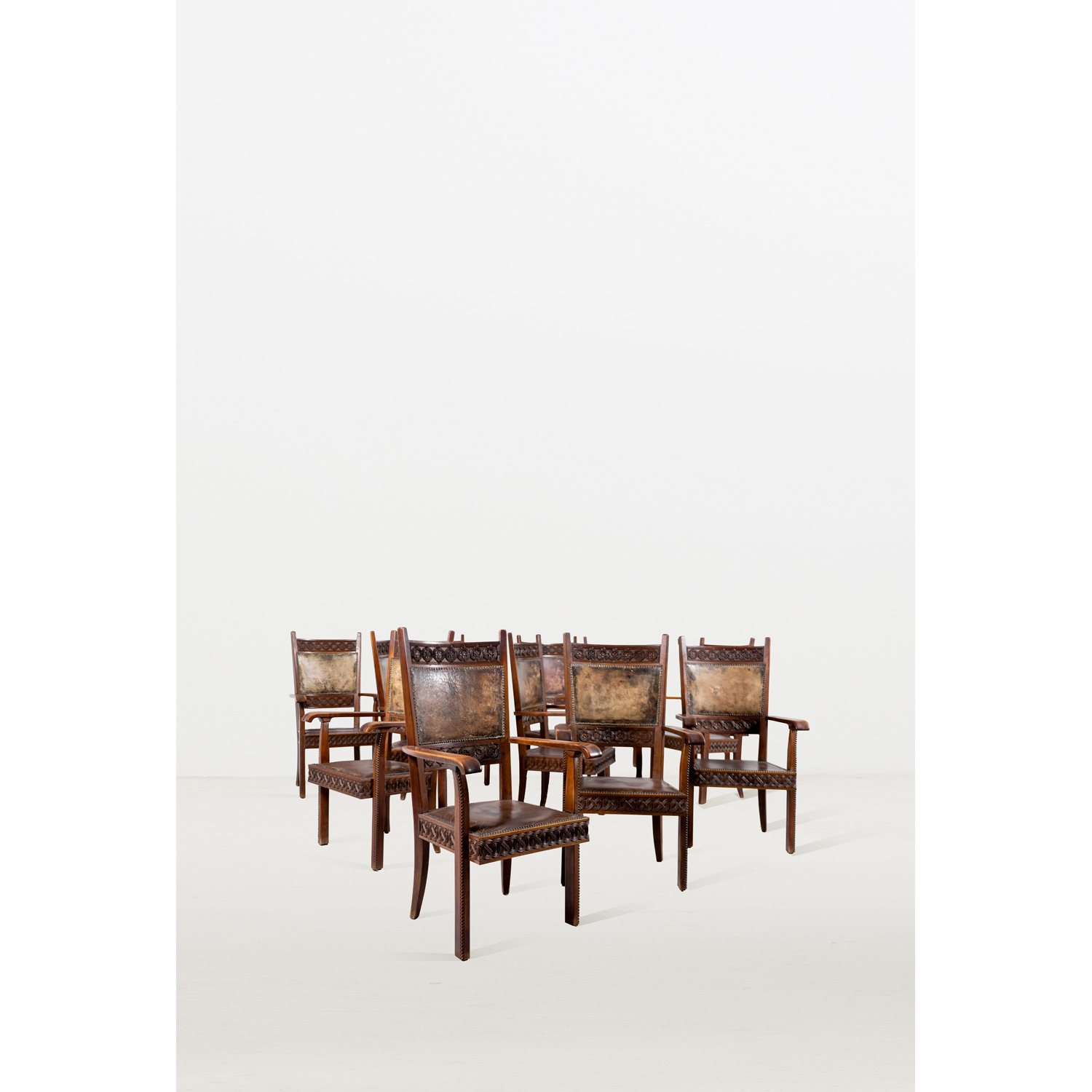 Dénes György (19th-20th), attributed to Set of twelve armchairs