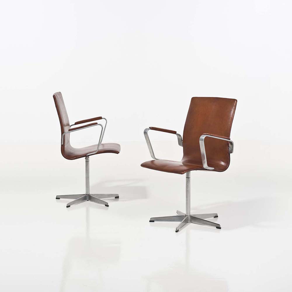 Arne Jacobsen 1902 1971 Paire de fauteuil Oxford