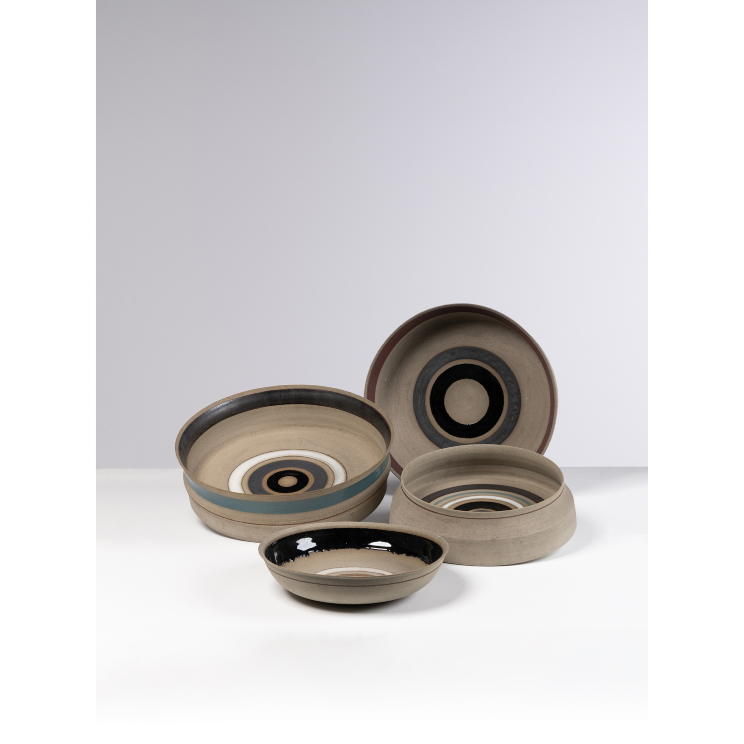 Bruno Gambone (1936-2021) Set of four dishes - Unique pieces