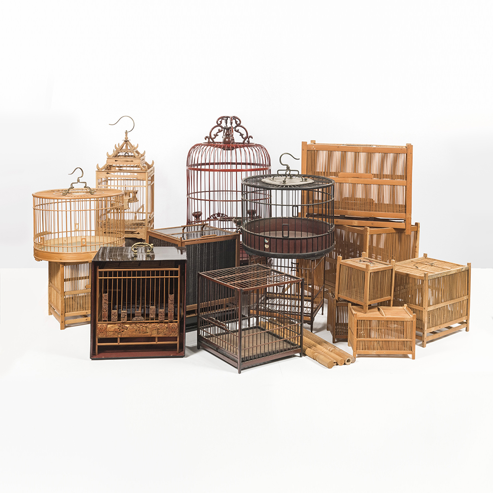 Ensemble De Cages A Oiseaux En Bambou Chine