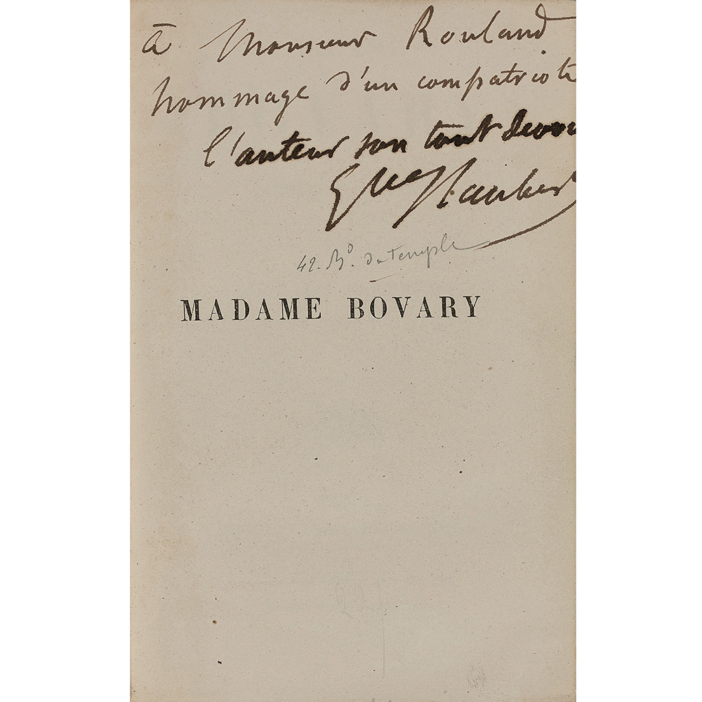 Flaubert Gustavemadame Bovary Mœurs De Province