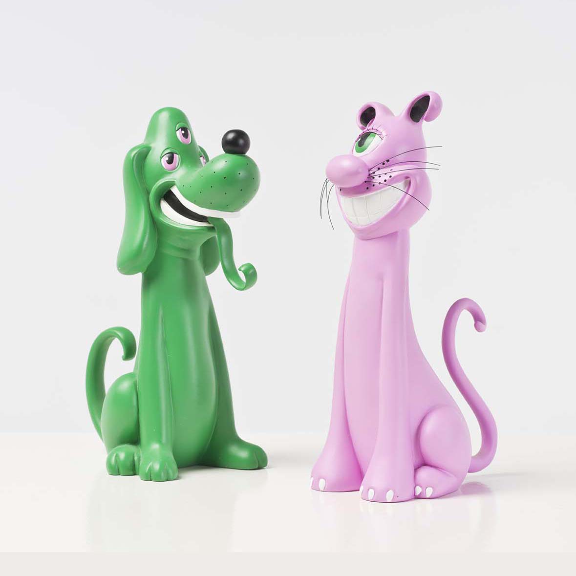 Kenny Scharf (né en 1958)Cateyeguy et Dogeyeguy, circa 1980