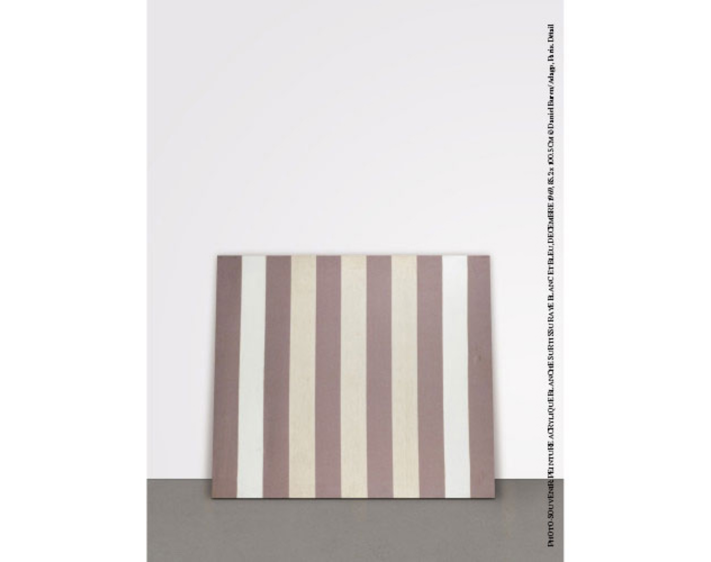 Peinture acrylique blanche sur tissu rayé blanc et rouge (T III 126), Art  Contemporain Evening Auction, 2023